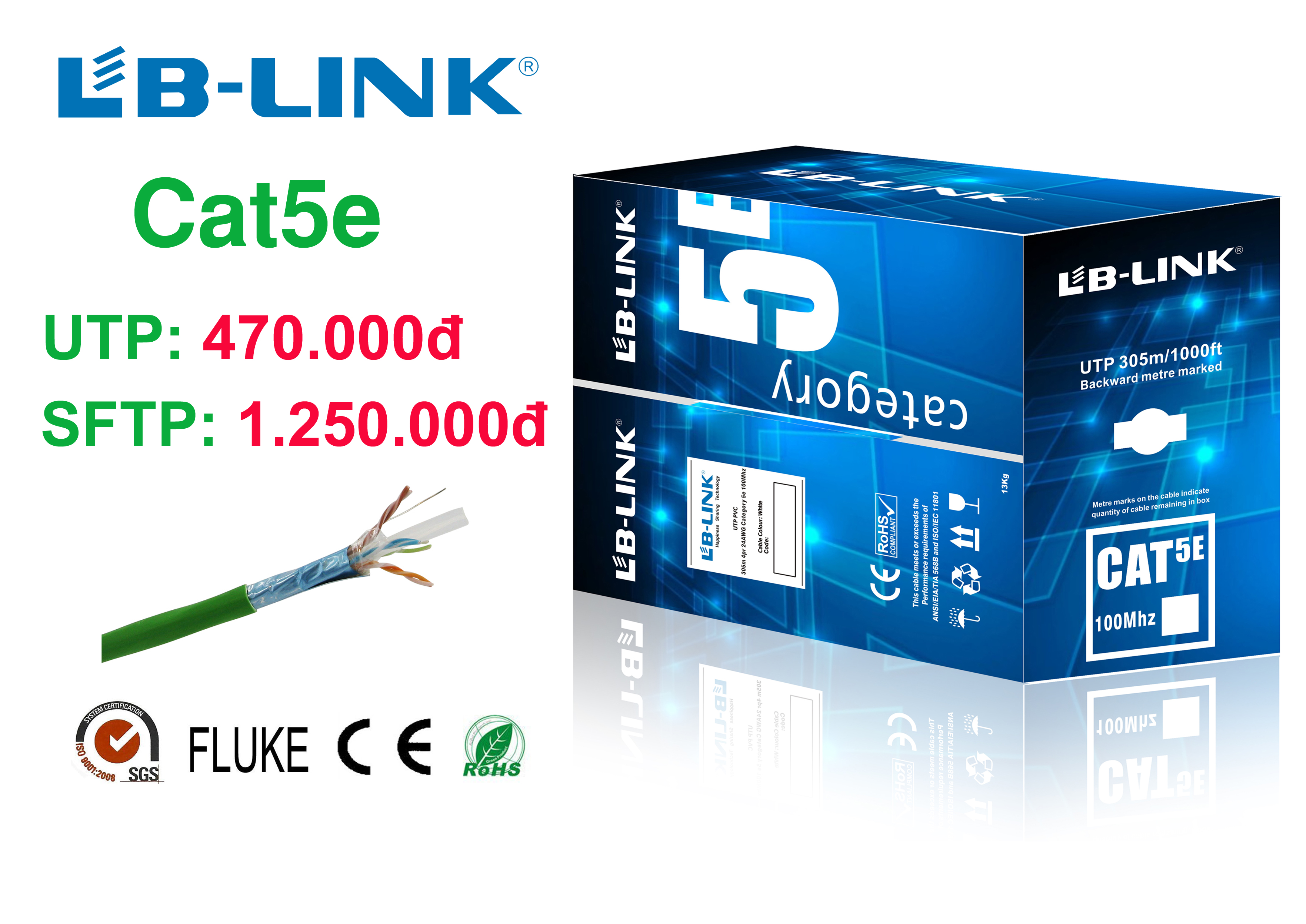 CHƯƠNG TRÌNH KHUYẾN MẠI ĐẶC BIỆT : LB-LINK CAT5E UTP - BÁN HÀNG KO LỢI NHUẬN